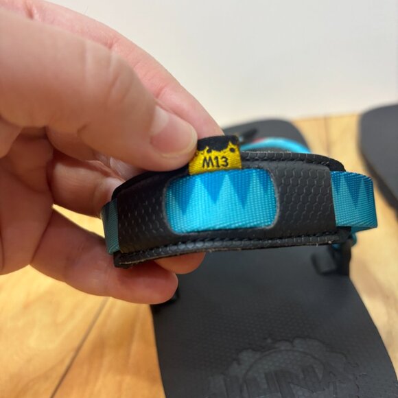 Luna Sandals Mono Winged Edition Mountain Crystal Blue Thong Men’s Size 13 NWOB
